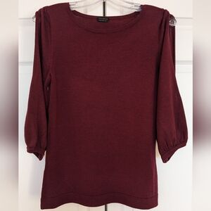 Talbots Rich Maroon Long Sleeve Top